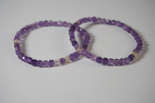 100% Natural Ametrine Faceted Stretch Bracelet