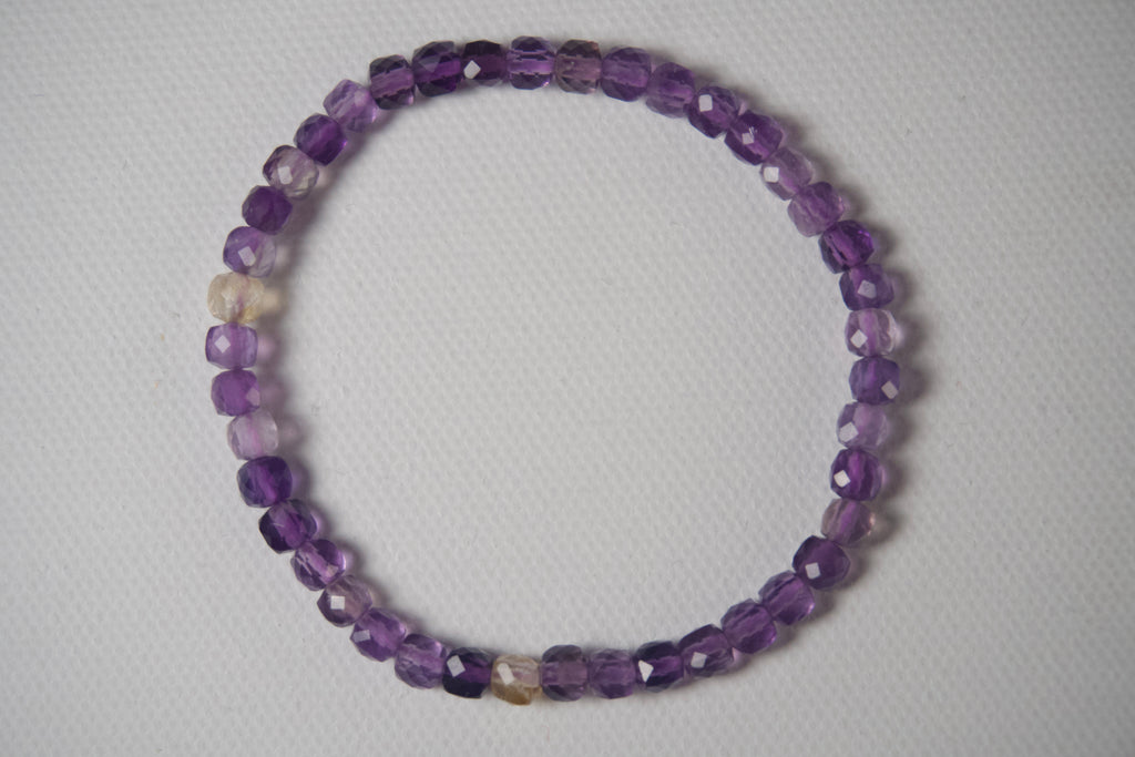 100% Natural Ametrine Faceted Stretch Bracelet