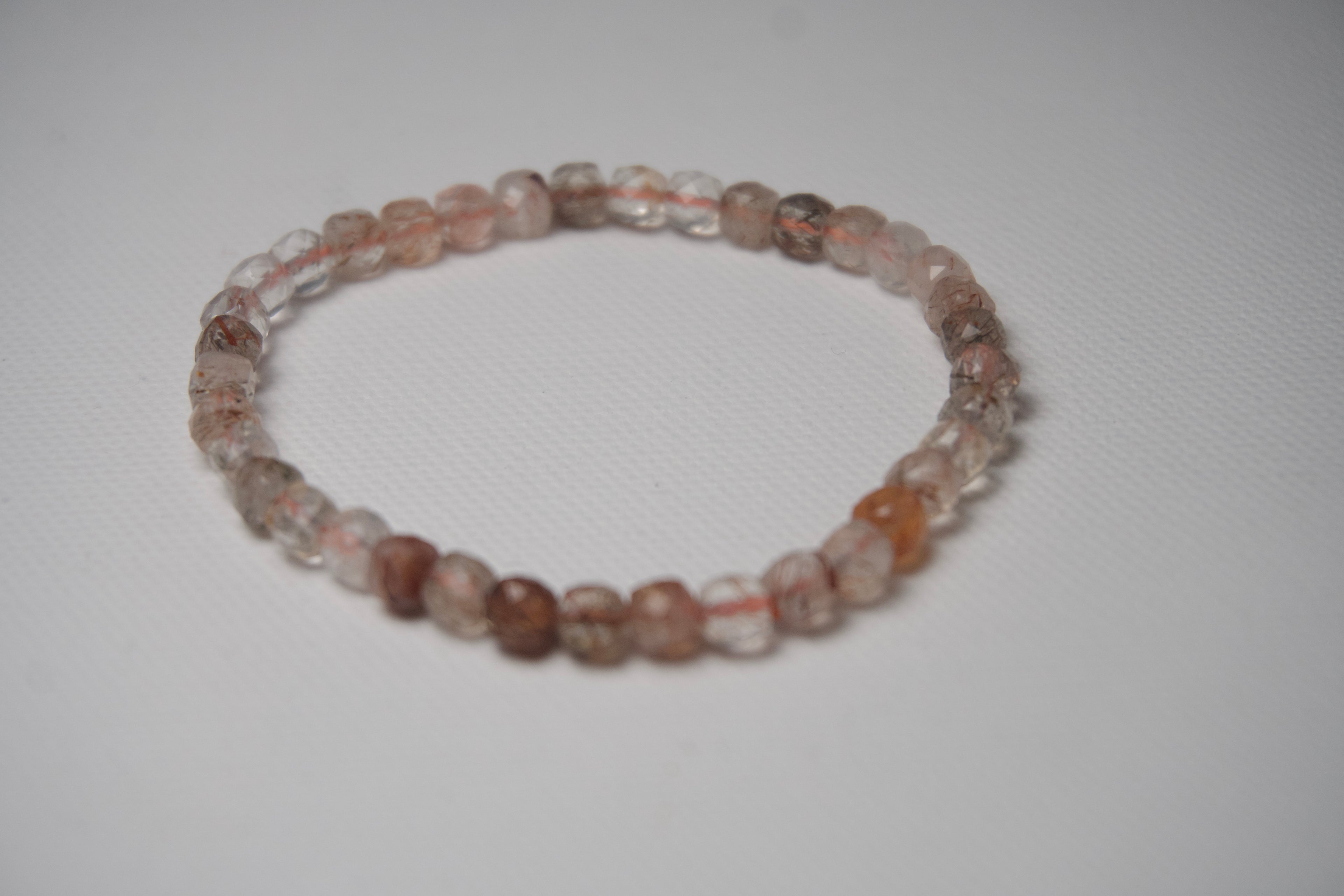 100% Natural Super Seven Faceted Gemstone Bracelet