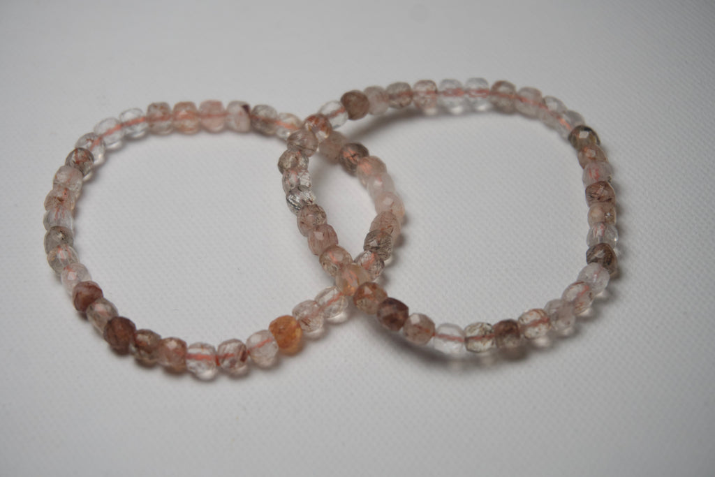 100% Natural Super Seven Faceted Gemstone Bracelet
