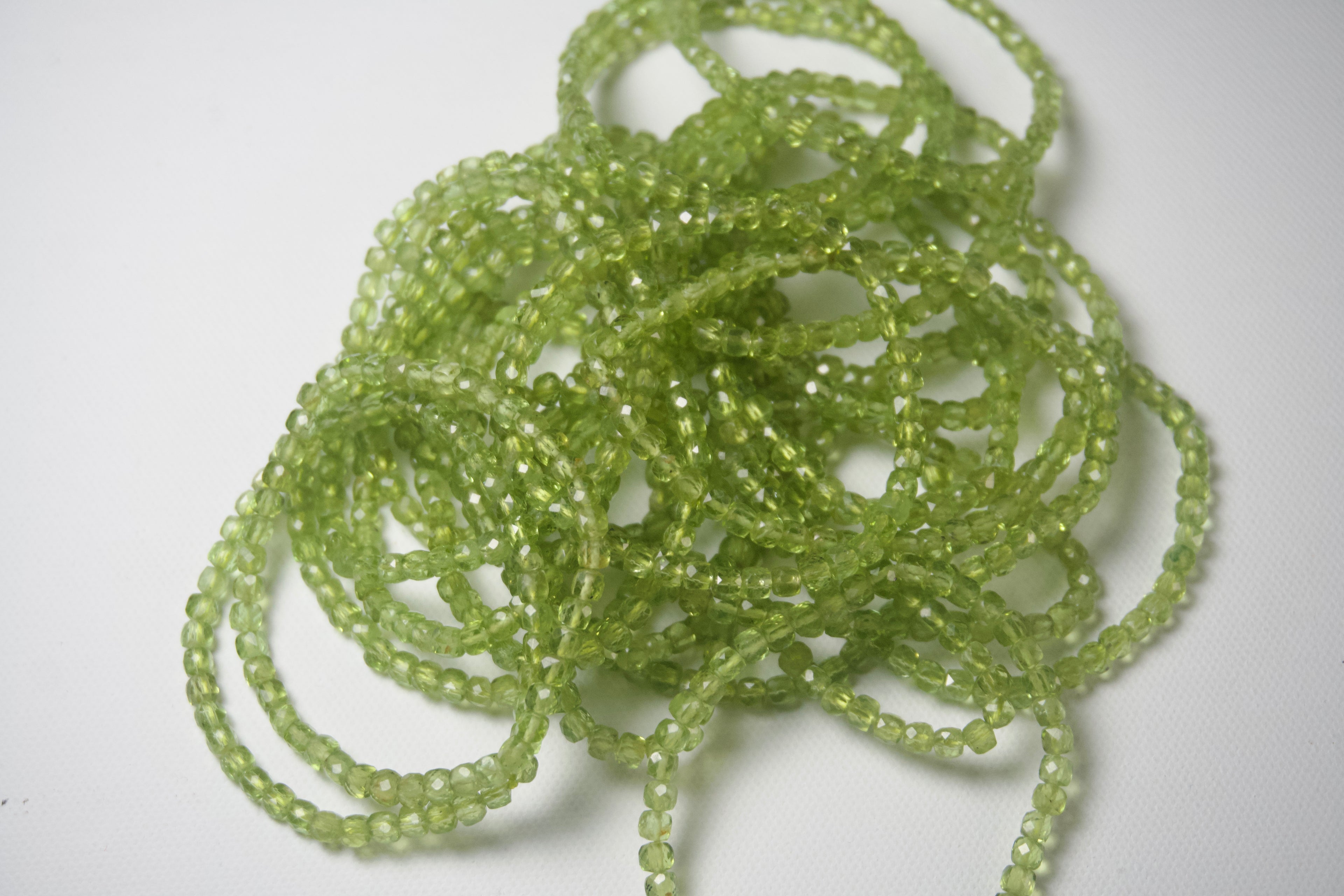 100% Natural Peridot Faceted Gemstone Bracelet