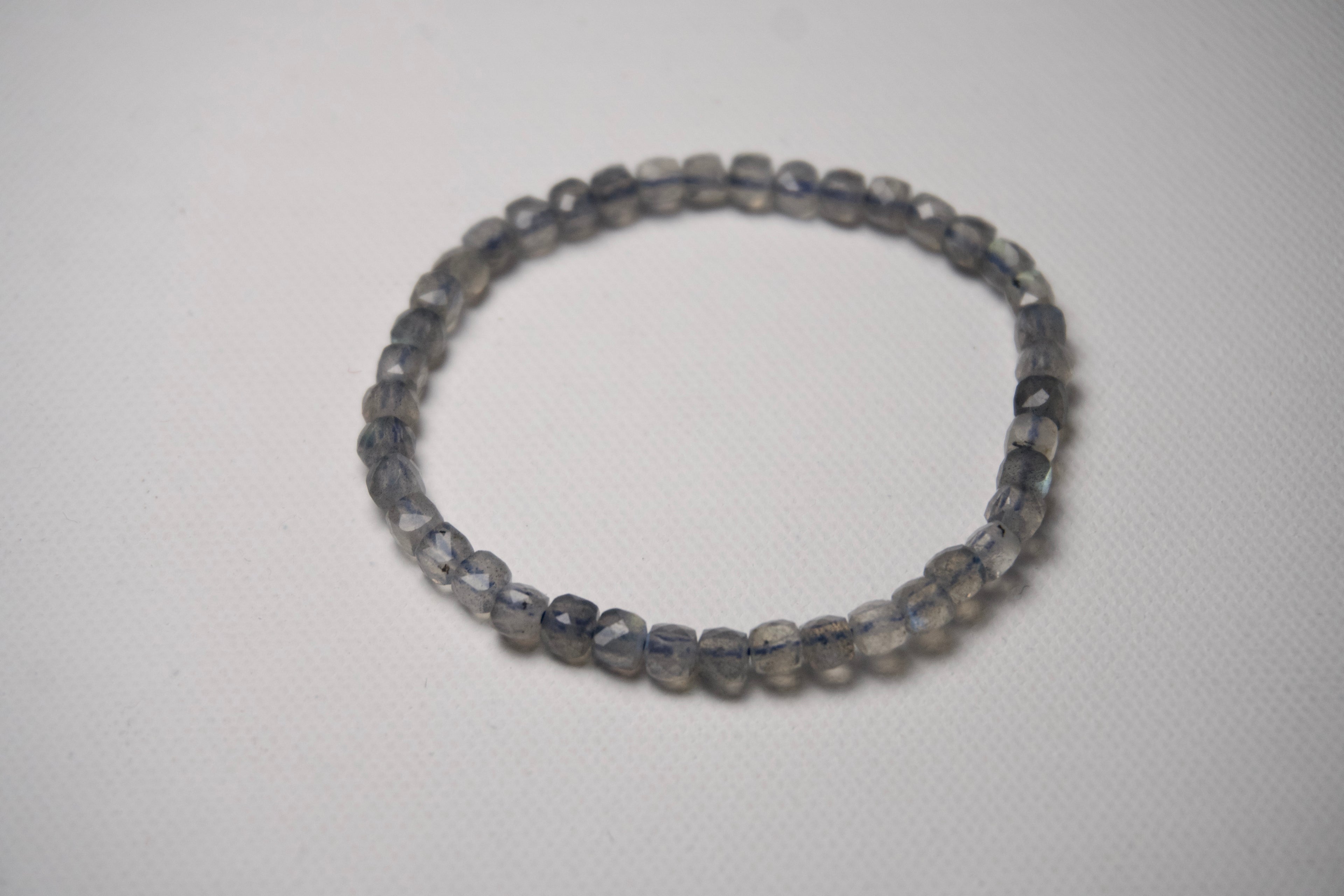 100% Natural Moonstone Faceted Stretch Bracelet