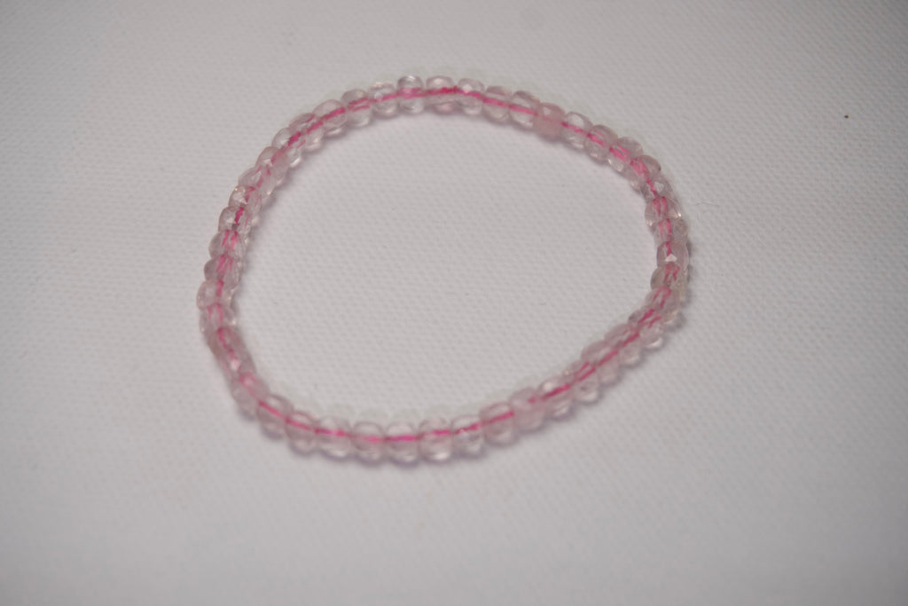 100% Natural Clear Quartz Crystal Faceted Stretch Bracelet