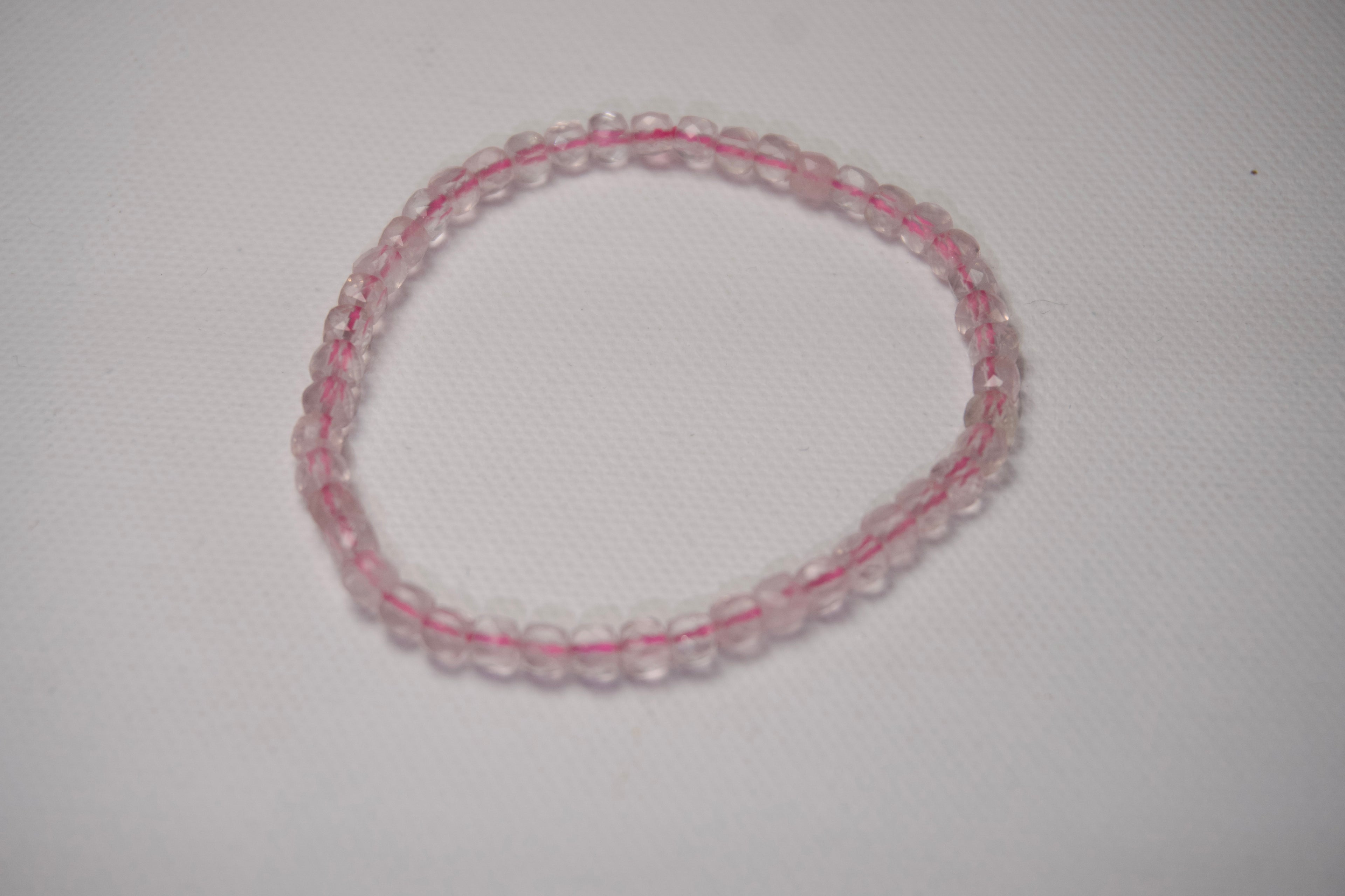 100% Natural Clear Quartz Crystal Faceted Stretch Bracelet