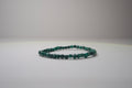 100% Natural Malachite Faceted Gemstone Stretch Bracelet | Handmade Genuine Green Crystal Beaded Bracelet
