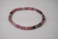 100% Natural Multi-Color Tourmaline Faceted Gemstone Stretch Bracelet | Handmade Genuine Pink & Green Crystal Beaded Bracelet