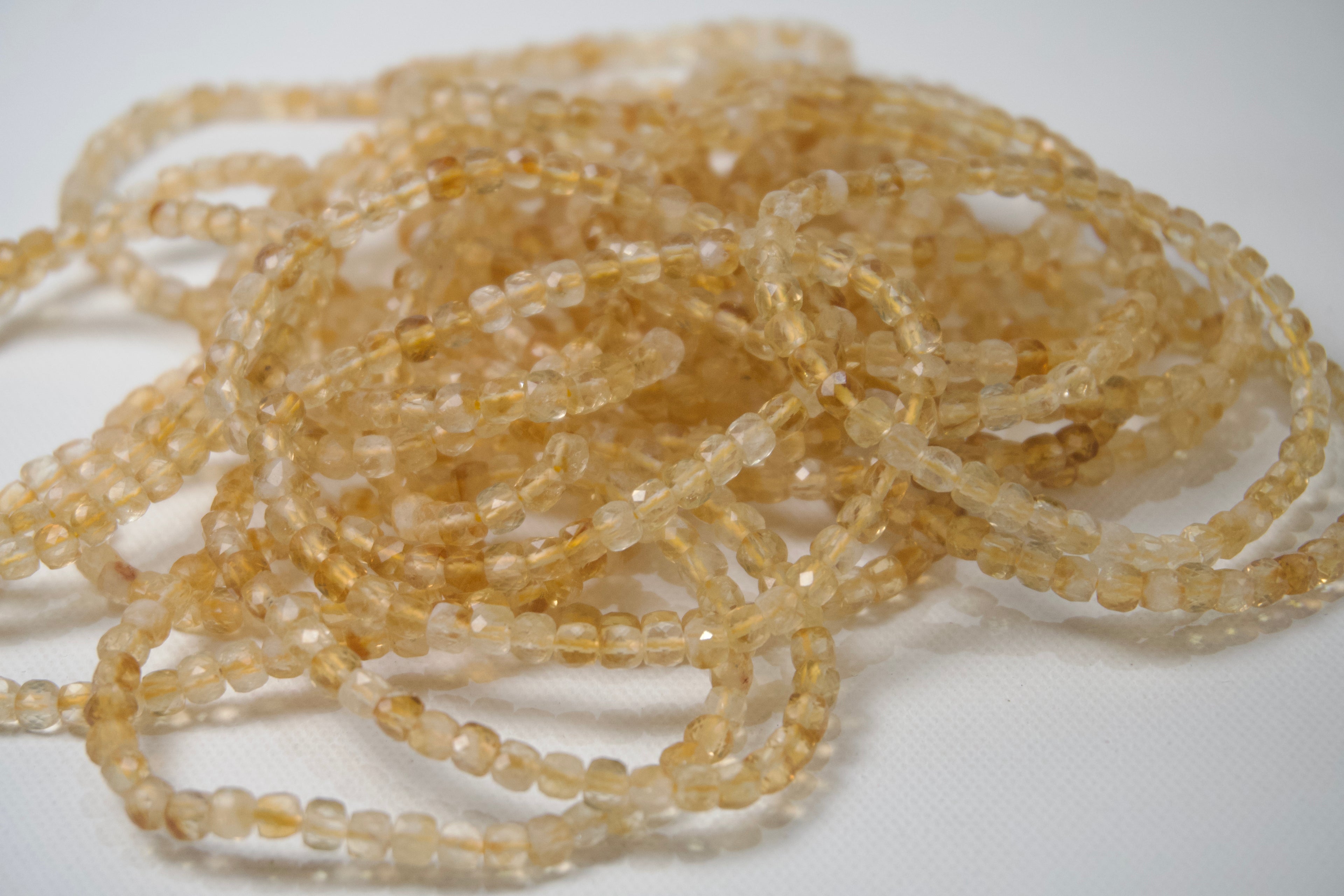 100% Natural Citrine Faceted Gemstone Stretch Bracelet | Handmade Genuine Yellow Crystal Beaded Bracelet