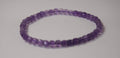 100% Natural Amethyst Faceted Beaded Stretch Bracelet | Genuine Purple Gemstone Crystal Bracelet