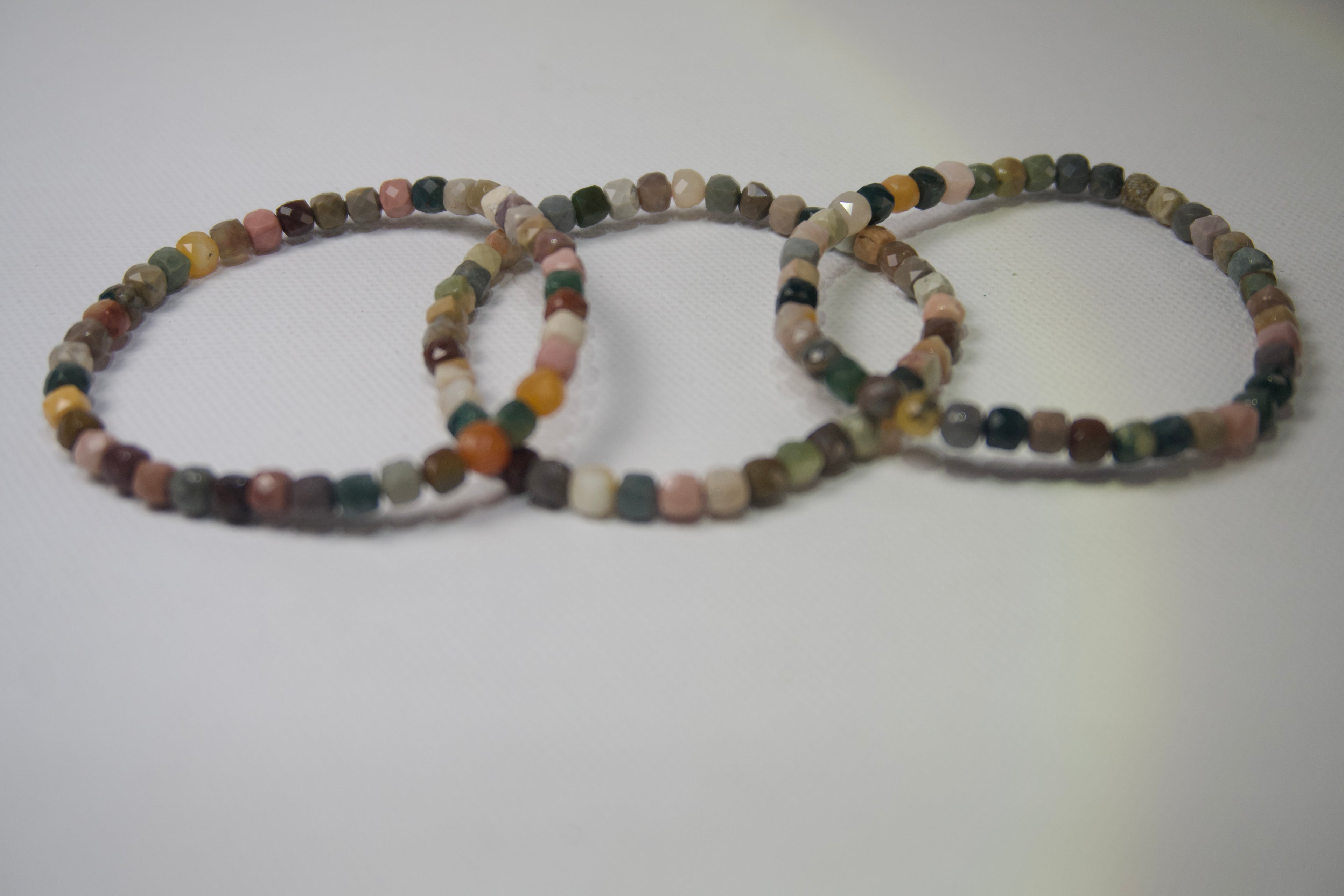100% Natural Alashan Agate Stone Faceted Stretch Bracelet | Genuine Alashan Rocks Gemstone Beaded Bracelet | Handmade Jewelry