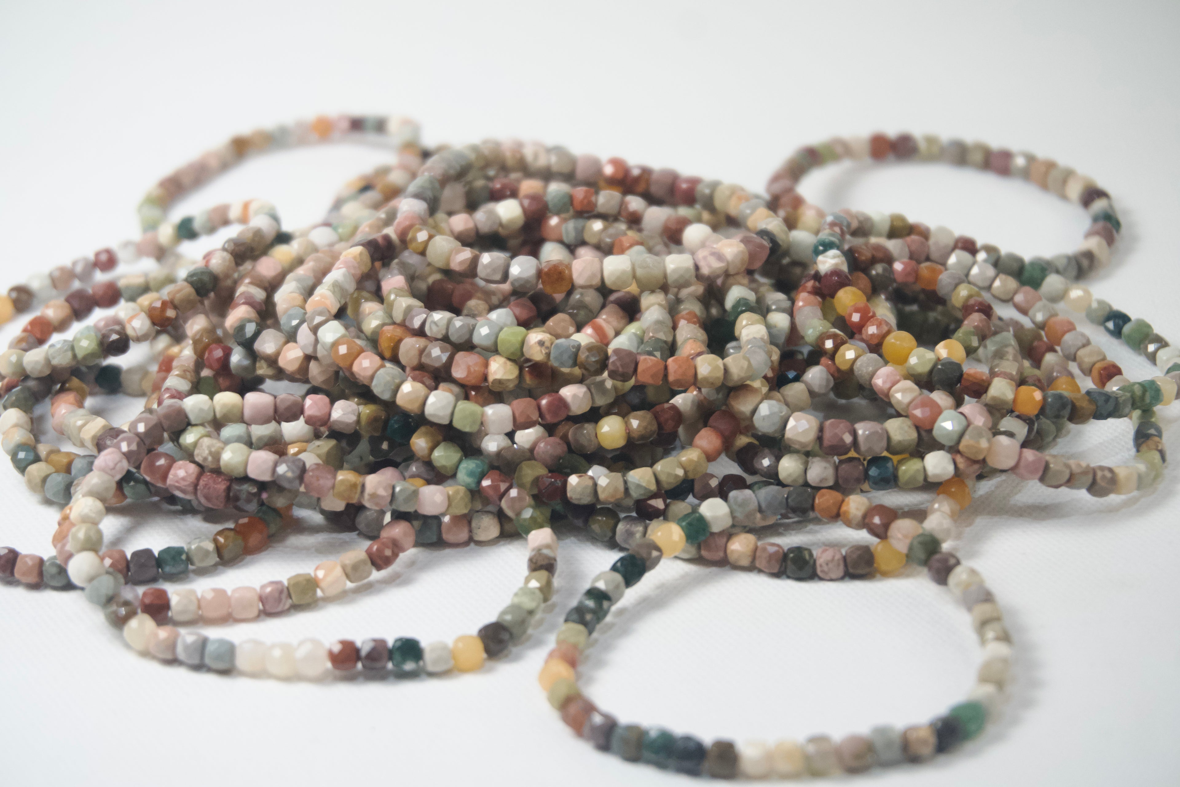 100% Natural Alashan Agate Stone Faceted Stretch Bracelet | Genuine Alashan Rocks Gemstone Beaded Bracelet | Handmade Jewelry