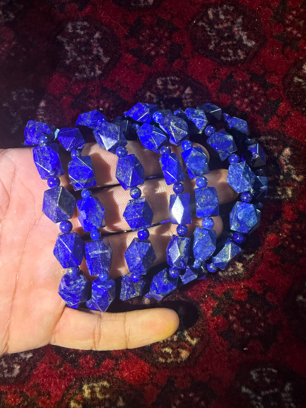 100% Natural Faceted Lapis Lazuli Bracelet