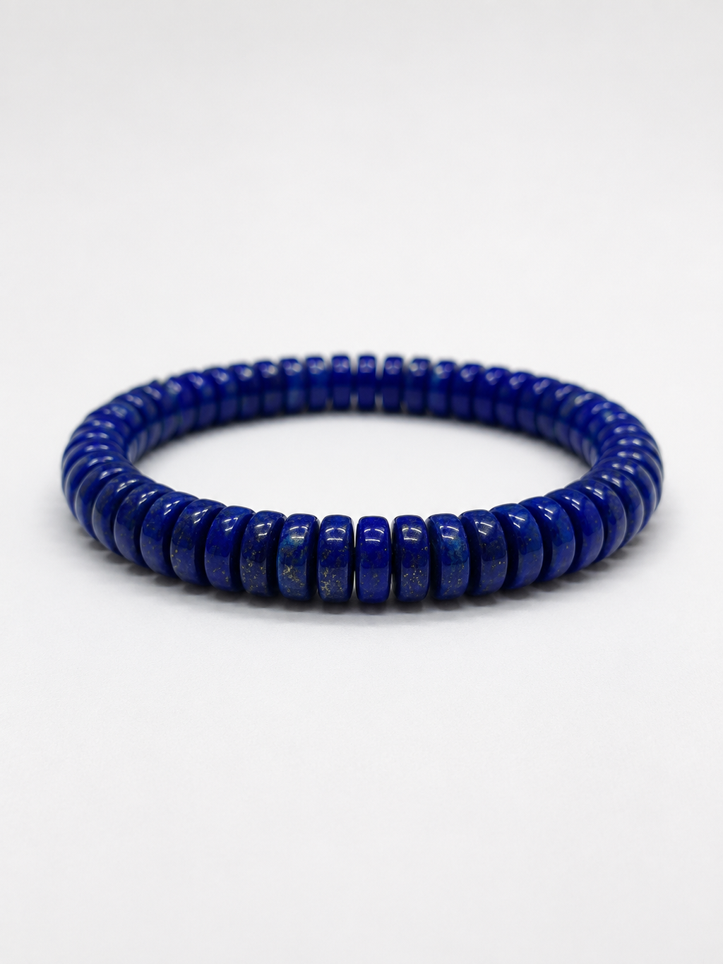 100% Natural Lapis Lazuli Bracelet | Genuine Blue Gemstone Stretch Bracelet