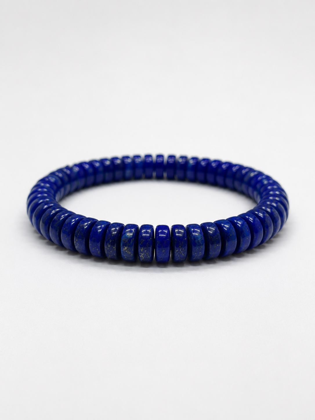 100% Natural Lapis Lazuli Bracelet | Genuine Blue Gemstone Stretch Bracelet