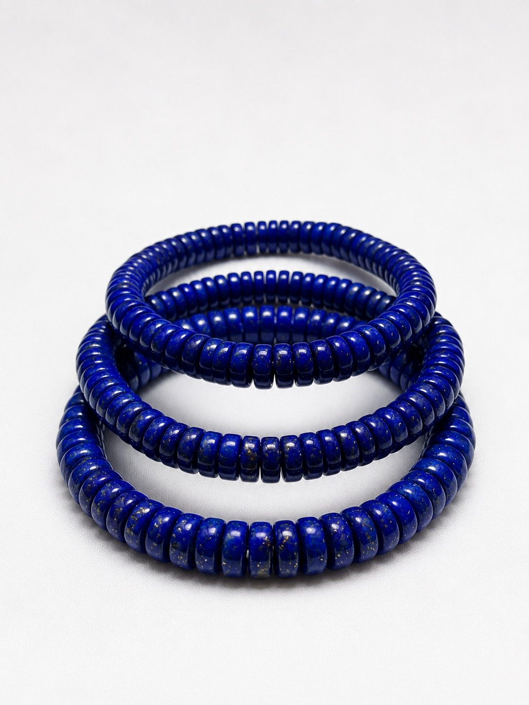 100% Natural Lapis Lazuli Bracelet | Genuine Blue Gemstone Stretch Bracelet