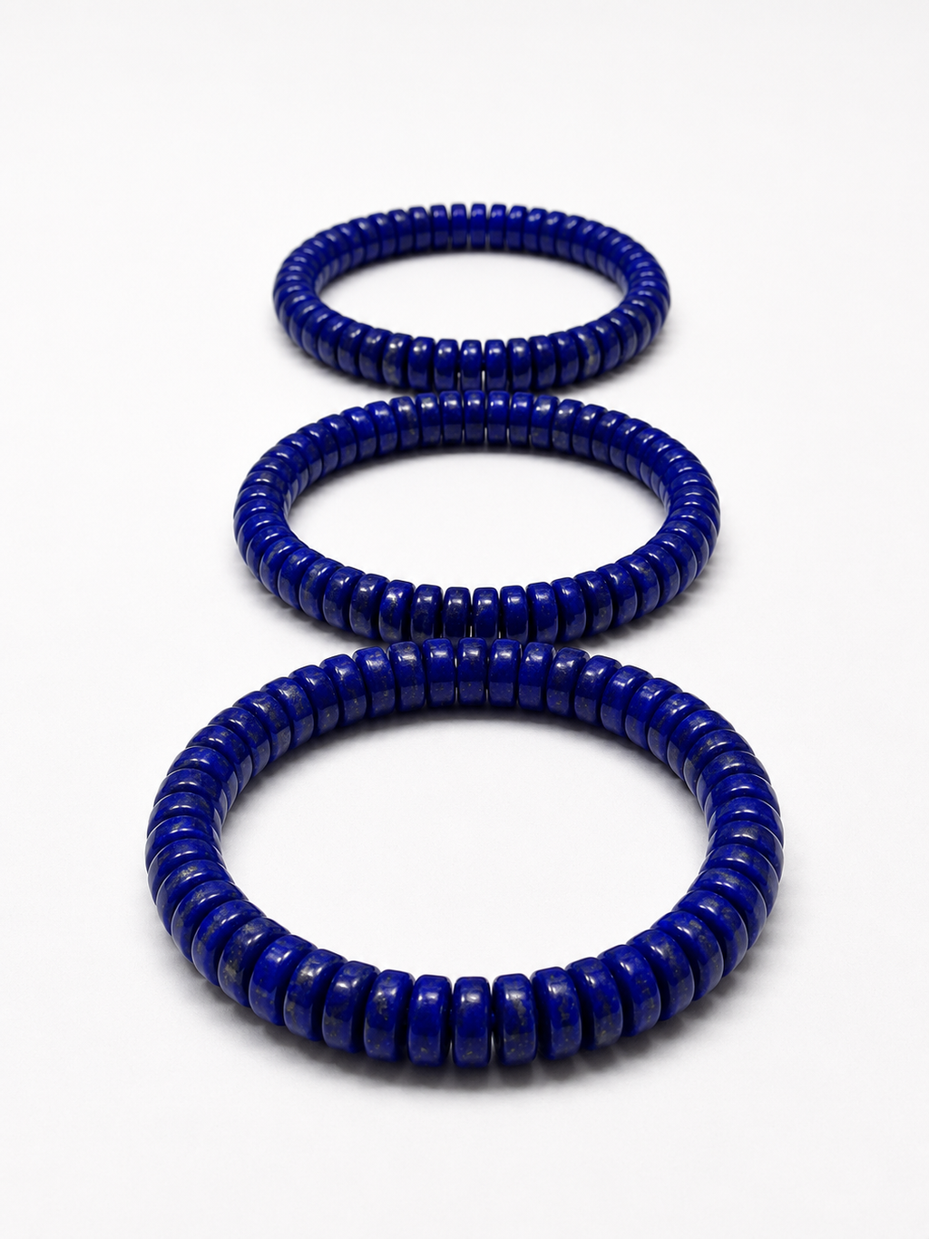 100% Natural Lapis Lazuli Bracelet | Genuine Blue Gemstone Stretch Bracelet